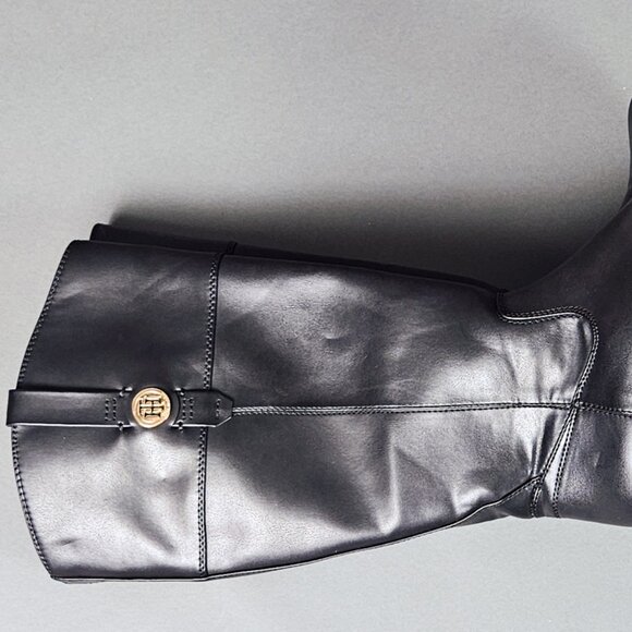 Tommy Hilfiger Shano NEW Equestrian Wide Calf Knee High Women's Black Boot - Picture 13 of 15